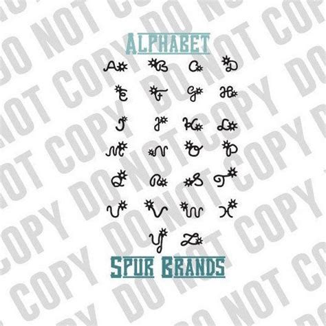 Cattle Brand Alphabet Font - Etsy