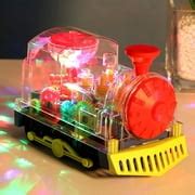 Buy Electric Toy Train Set, Battery Operated Transparent Gear Toy with ...