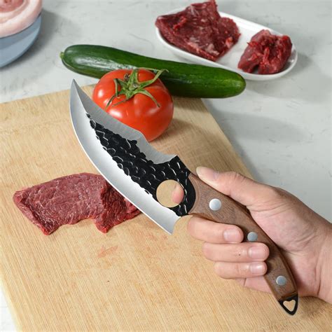 Sharp 6" Viking Knife for Meat Cutting Meat Cleaver Boning Knife, Kegani High Carbon Steel ...
