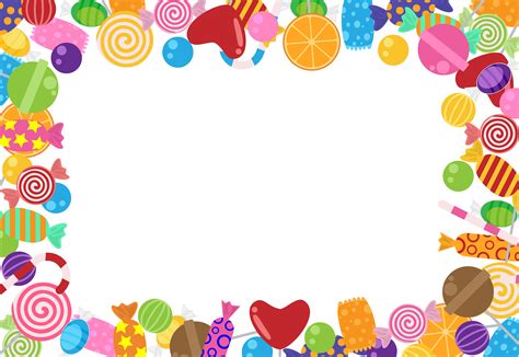 Sweets and candies frame template 695396 Vector Art at Vecteezy