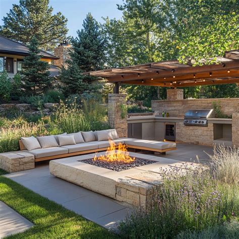 Small Backyard Ideas with Fire Pits, BBQs, and Cozy Seating