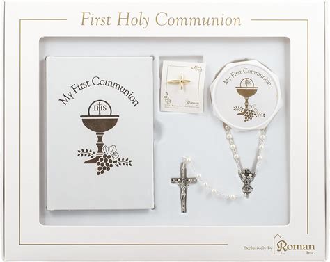 First Holy Communion Gift Set 5 Pieces White and Gold: Amazon.ca: Home ...