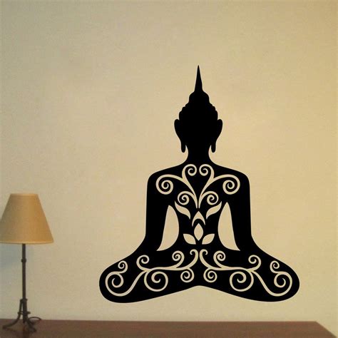 Buy Decor Villa PVC Vinyl Self Adhesive Buddha 3D Wall Sticker Decal ...