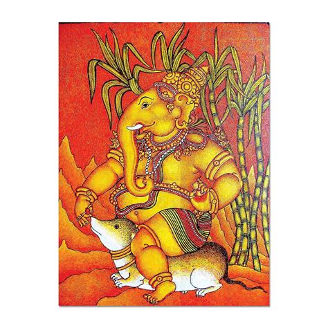 Mituja Canvas Unframed Unframed Paintings Shri Ganesh Religious Wall ...