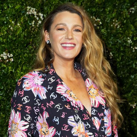 Blake Lively Is the Opposite of Quiet Luxury in a Logo-Coated Suit