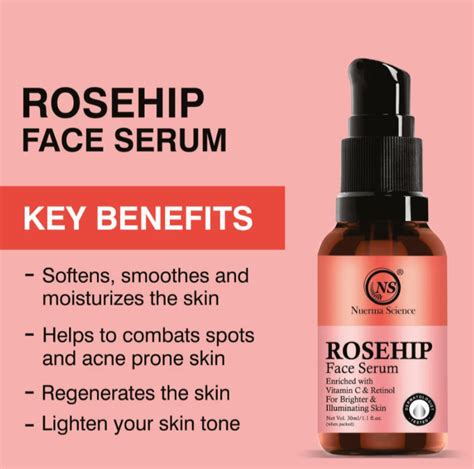 Nuerma Science Rosehip Face Serum - 15ml | Hydrates, Reduces Scars & C