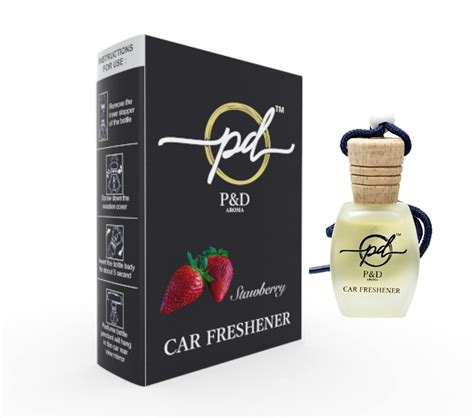 P & D Aroma Car Air Freshener - Strawberry | Car Hanging Perfume Air ...