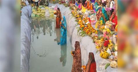 Delhi Chhath Ghat Puja will start with sunset devotees started reaching ...