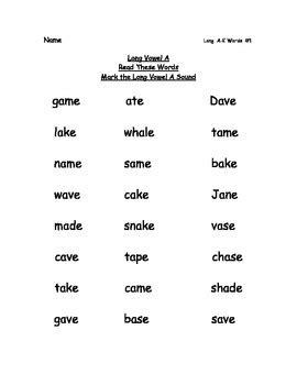 Reading Packets: 16-20 Long Vowels in One Syllable Words by 4StepsReading