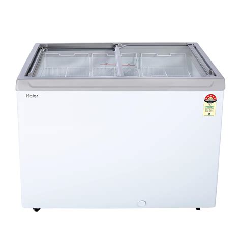 Haier HFC-300GM5, 5-Star Rated Glass Top Freezer, Single Mould Door ...