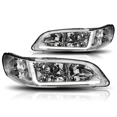 PM PERFORMOTOR Chrome Headlights With LED DRL Bar Replacement ...