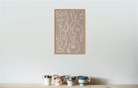Abstract Line Drawing One Line Abstract Print Neutral Beige - Etsy