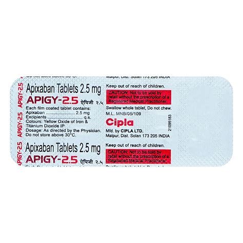 Apigy 2.5 - Strip of 10 Tablets : Amazon.in: Health & Personal Care