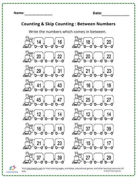 Printable Skip Counting Worksheets