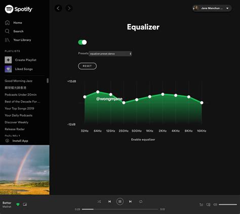 Spotify is levelling up its web player with new Equalizer (screenshot)