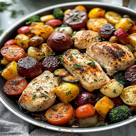 Chicken and Veggies One Pan Recipe