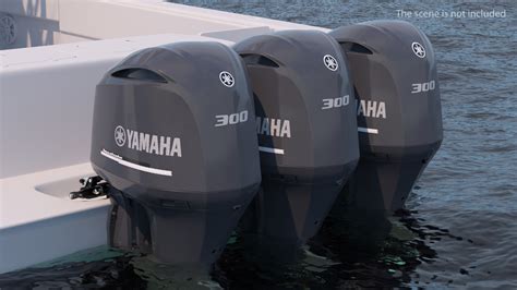 3D Triple Yamaha 350 V8 Outboard Motors | 3D Molier International
