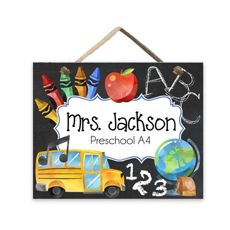 Personalized Preschool Classroom Door Sign - Custom Decor and ...