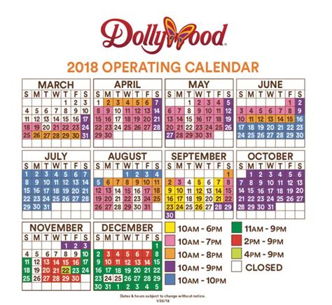 Crowd Calendar Dollywood