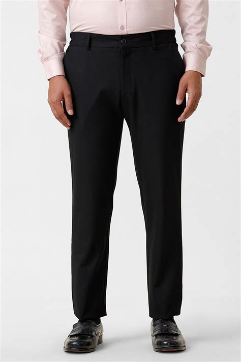 Black Stretchable Trousers For Men | Mens Stretch Pants | Trousers