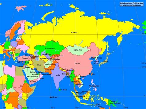Political Map of Asia: Countries, Borders, and Regions