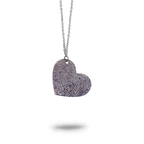 Custom Fingerprints Heart Necklace - Etsy | Heart necklace etsy, Custom ...