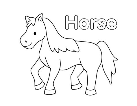 Coloring Horse Pictures For Kids