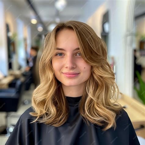 Premium Photo | Beautiful hairstyle of young woman after dyeing hair ...