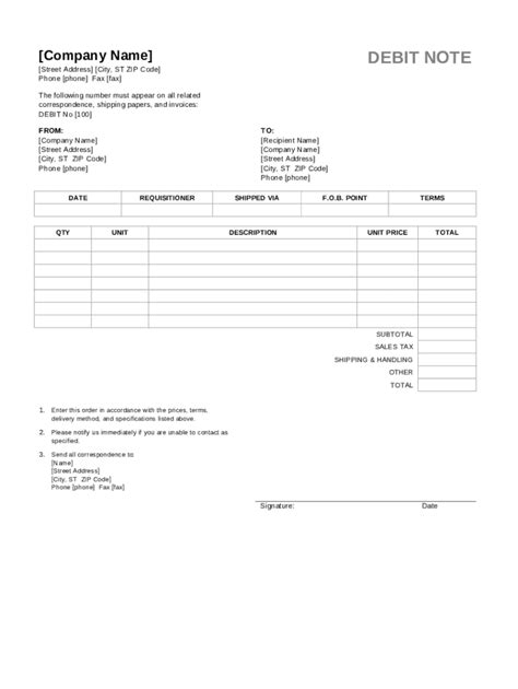 Image result for Debit Note Format PDF