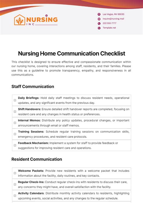 Communication Checklist Template 的图像结果