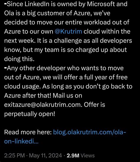 Billionaire Lunatic? Founder of Ola, angry about LinkedIn AI use of pronoun, promises to move ...