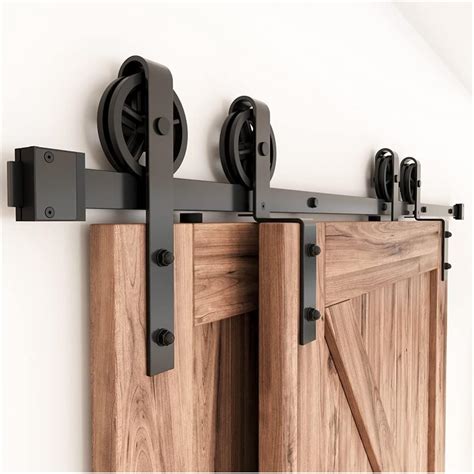 Amazon.com: Sliding Barn Door Kit 4-16FT Antique Style Bypass Sliding ...