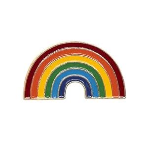 FURE Rainbow Enamel Pin - Metal Multicolour Brooch for Women and Men ...