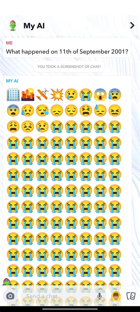 I told the snap AI to speak to me in only emojis : r/Zoil