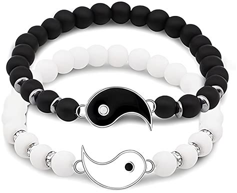 Buy KARISHMA KREATIONS Matching Yin Yang Bracelets for Best Friend, 2 ...
