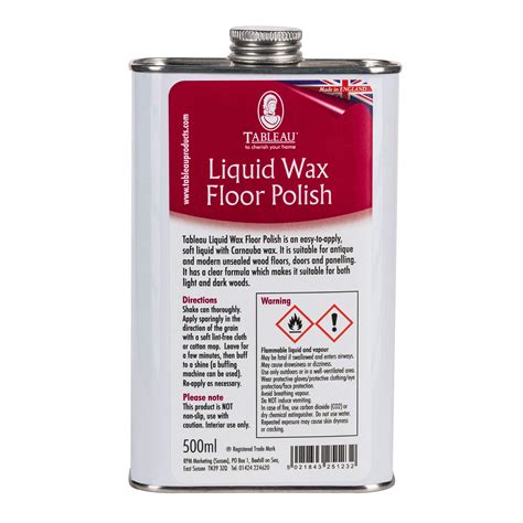 Buy Tableau Liquid Wax Floor Polish, with Carnauba Wax for Wood Floors ...