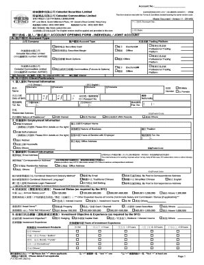 Fillable Online F-CSD-66 (Jul14) 140701 Individual Joint Account ...