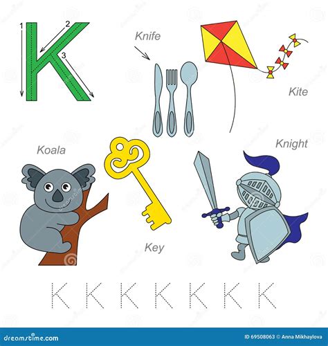 Imágenes para la letra K ilustración del vector. Ilustración de carta ...