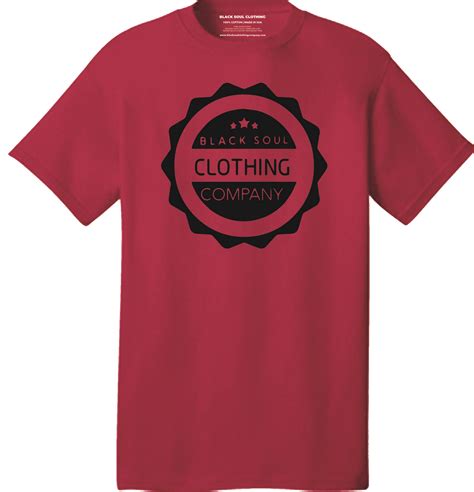Black Soul Clothing Red T-Shirt - Black Soul Clothing Company Inc.