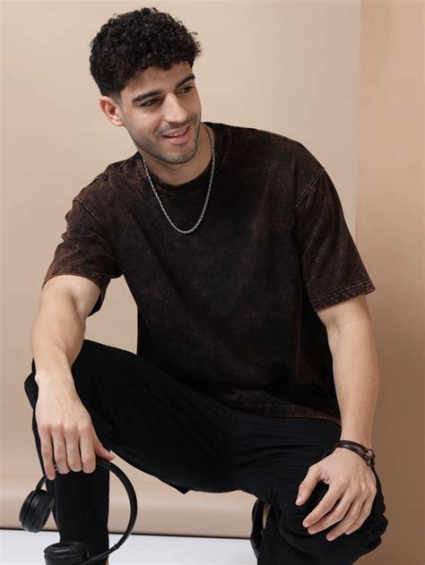 Black Color Acid Wash T-Shirt - Stylish & Unique | Pasolid