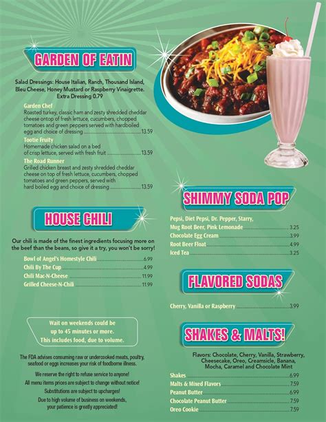 Johnny Angel's Menu | Duval County, FL - Johnny Angel's