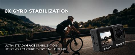 IZI ONE Plus 5K 48MP Action Camera 6-Axis Gyro Stabilization,110ft ...