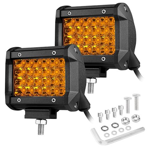 OFFROADTOWN 2pcs Amber 4INCH 144W Spot Beam Led Pods Light, Offroad Led ...