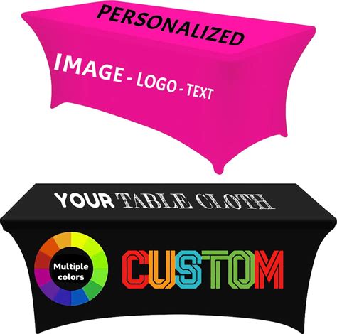 Custom Table Cloth with Business Logo, Personalised Tablecloth with ...