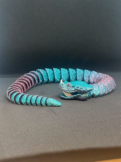 Impressora 3D Víbora do Gabão - Serpente articulada • feito com Bambu ...