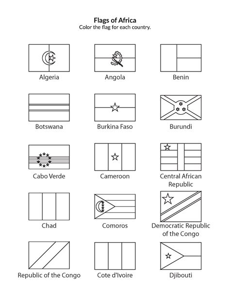 Flags Of The World Coloring Pages Printable