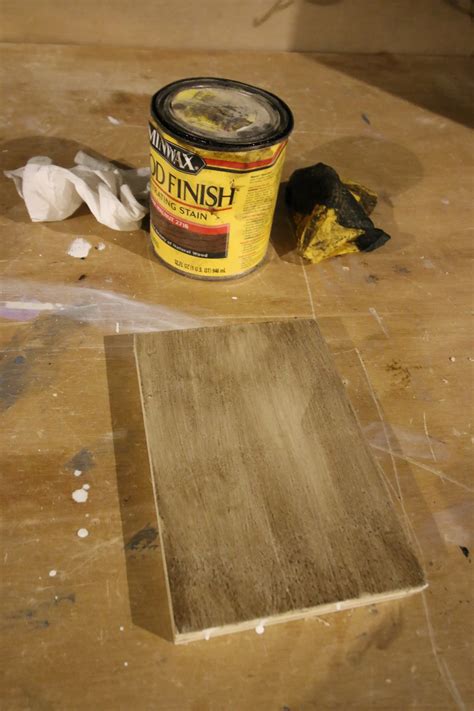 How to apply wood stain over white paint