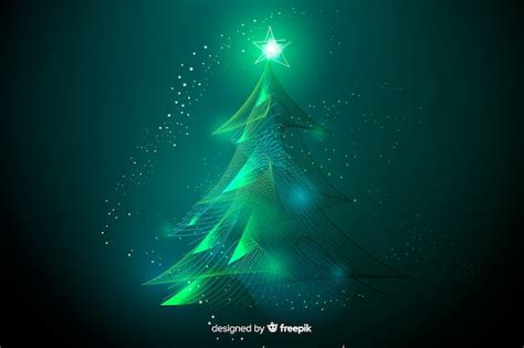 Beautiful abstract christmas tree | Free Vector