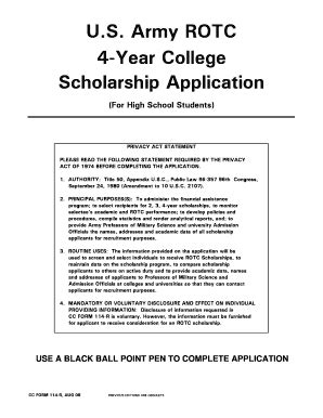 College Scholarship Application Form | pdfFiller