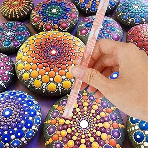 New 25pcs Mandala Dotting Tools Rock Painting Kit Dot Art Rock Pen ...